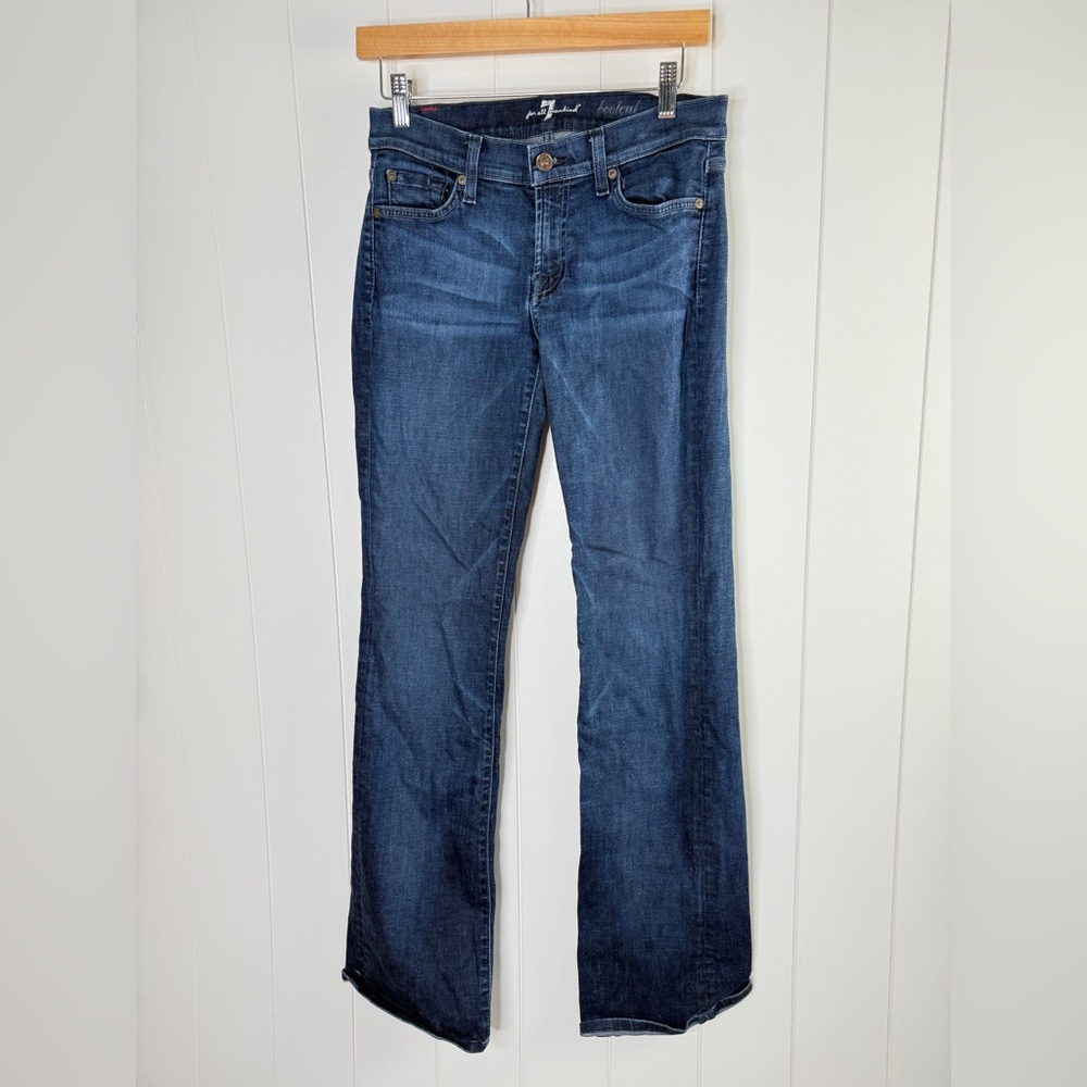 7 For‎ All Mankind Bootcut Dark Wash Blue Flare Jeans Size 28